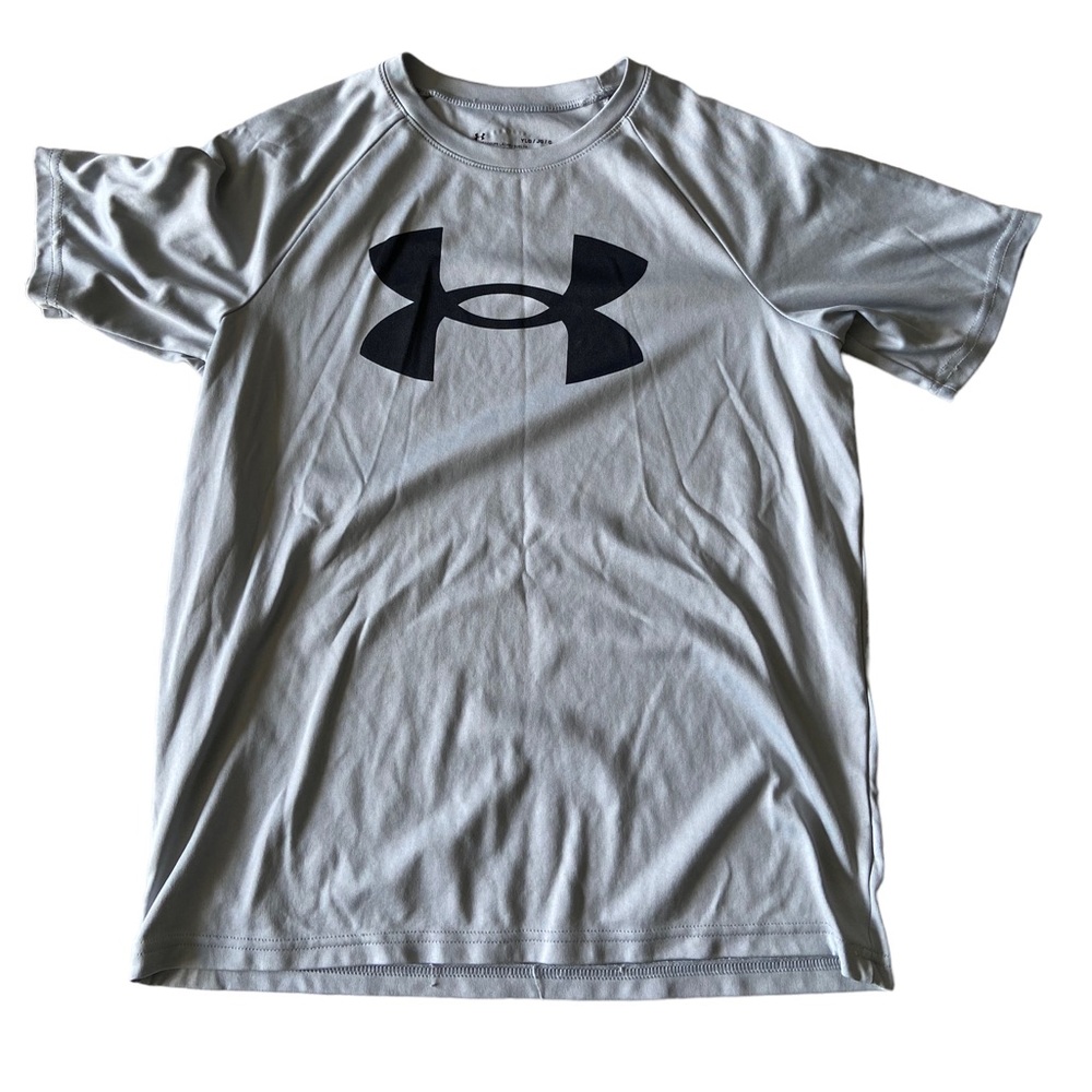 Boys Gray Under Armour Heatgear Shirt Size Large